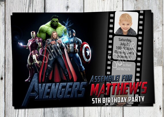 Invitation Anniversaire Avengers