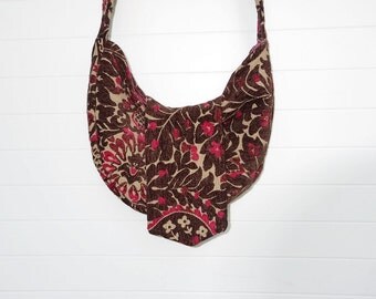 Hippie Bohemian Bag Purse Cut Chenille Flowers
