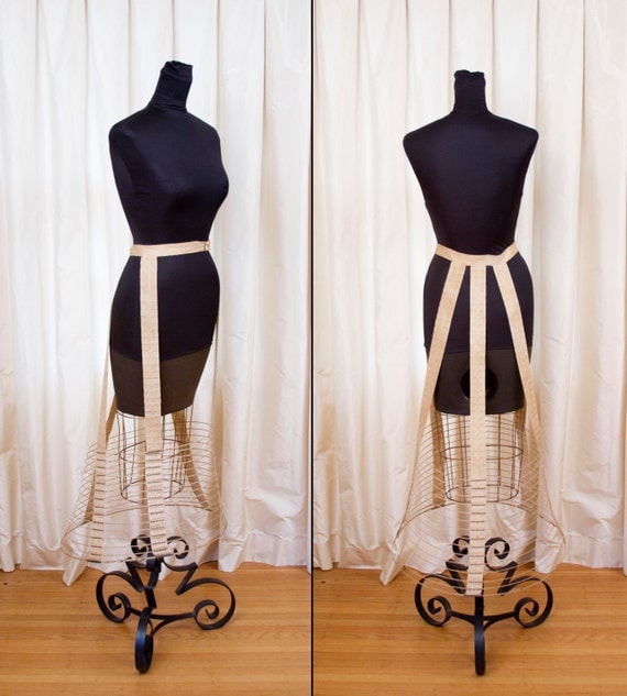 Victorian Hoop Skirt // Wire Framed Hoops with by GarbOhVintage