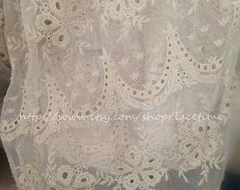 Nude Lace Trim 3D Wedding Lace Runner for Wedding Sash by lacetime