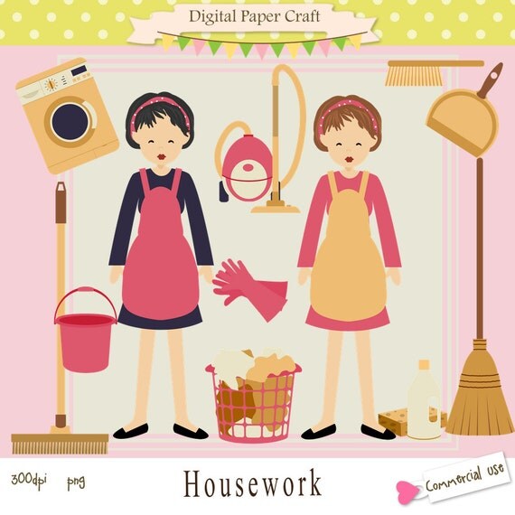 Housework clipart Cleaning Clipart Organiser Clipart duties