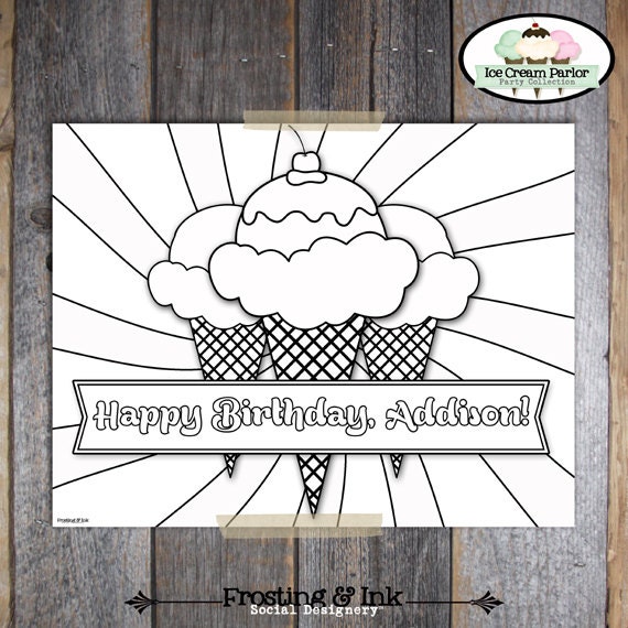 ice cream parlor coloring pages - photo #33