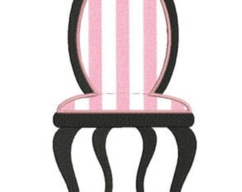 Instant download Chair shabby embroidery design applique