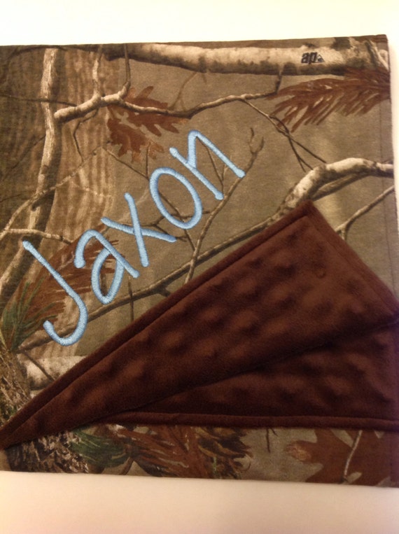 Items similar to Personalized camo baby blanket on Etsy