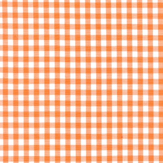 60 Orange Gingham Check Fabric 14 Check 20