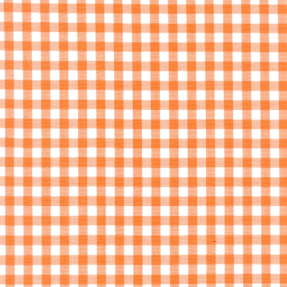 60 Orange Gingham Check Fabric 14 Check 20