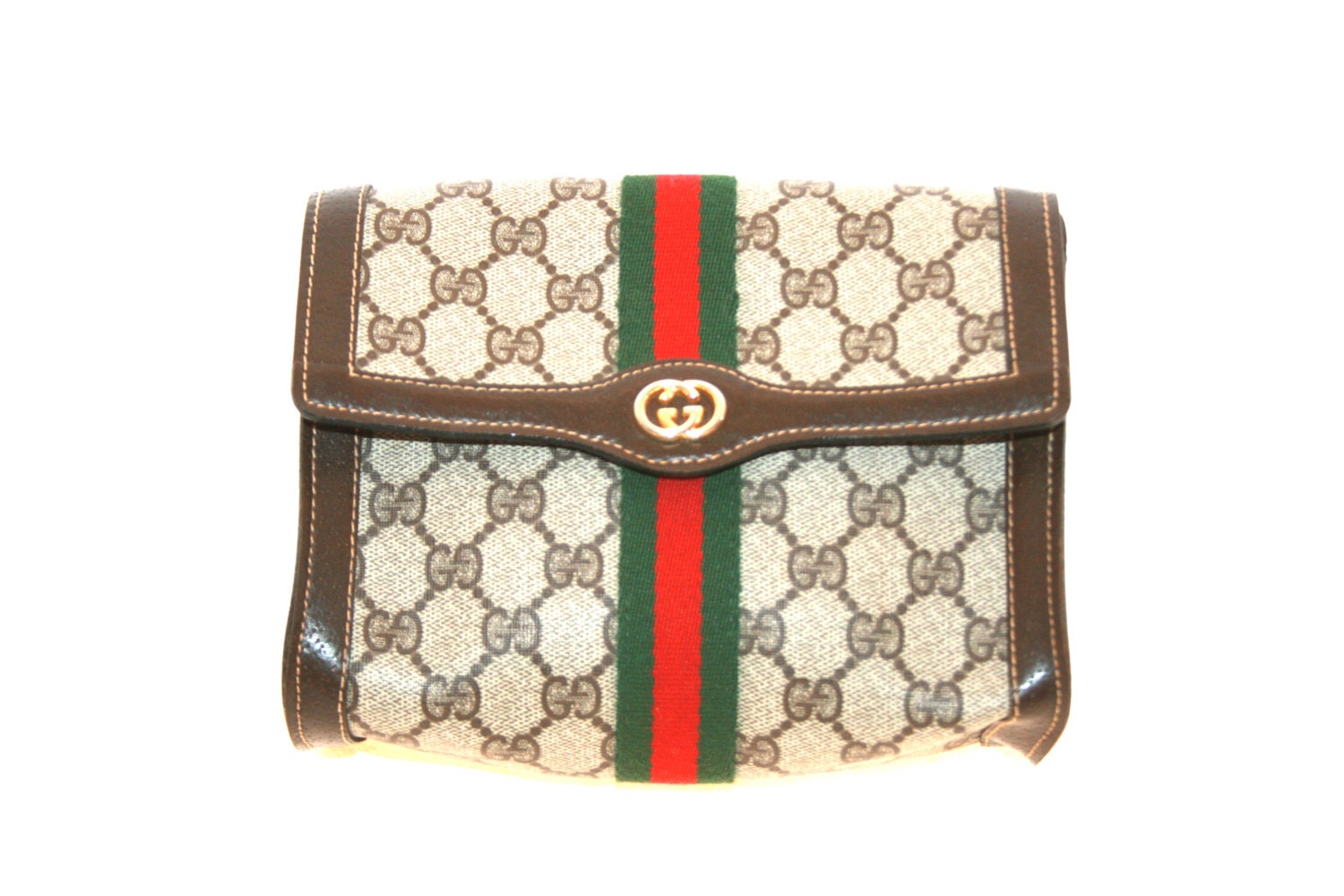 Vintage 70's GUCCI clutch purse handbag leather bag