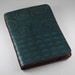 Leather iPad 2, iPad 3 or iPad 4 Book-Style Folio Cover Blue Crow / Raven Design