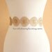 Metallic Doily Netting Gold Lace with Champagne Satin Ribbon Sash, Bridal Gold Sash, Bridesmaid Sash, Gold Lace Headband,GSH