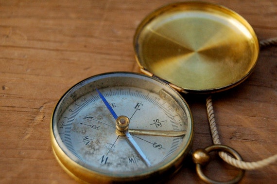 Vintage French Pocket Compass