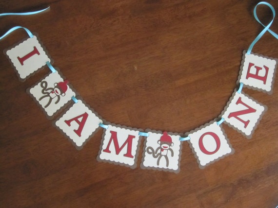 Sock Monkey High Chair Banner Il_570xn