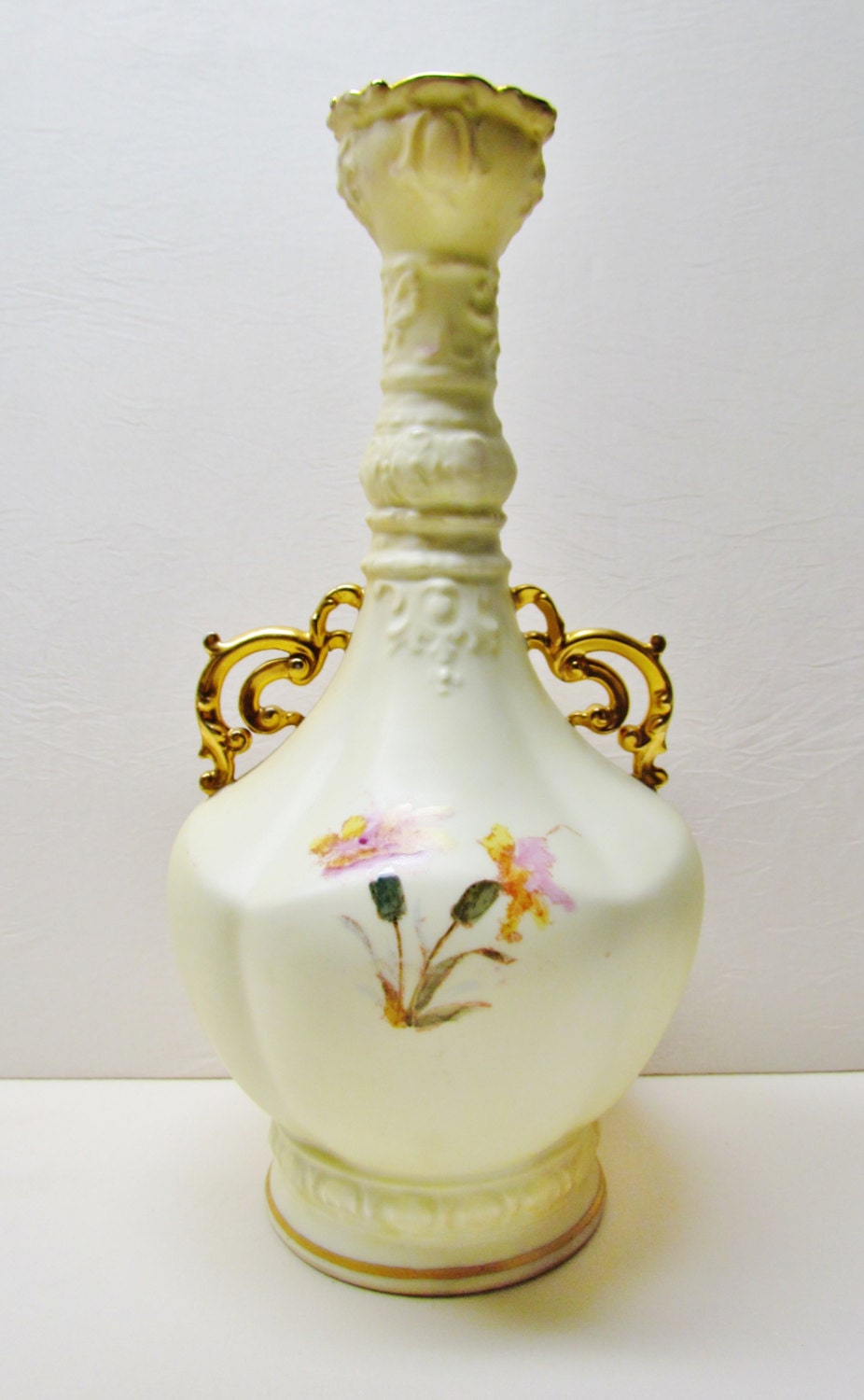 Antique hand painted porcelain vase RW Rudolstadt large vase