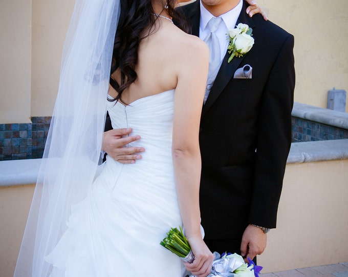 FINGERTIP Veil, blusher veil, wedding veil, accessories, bridal veil, ivory, champagne color, blush, traditional veil