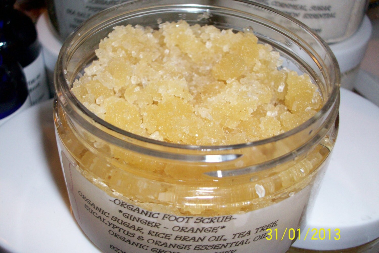 Organic Foot Scrub Sugar Scrub ORANGE/GINGER. Organic sugar
