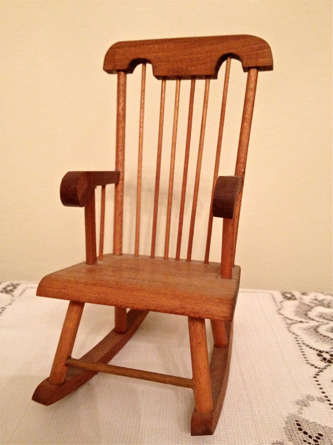 Vintage Doll Furniture Rocking Chair by Katydidcreations03 on Etsy