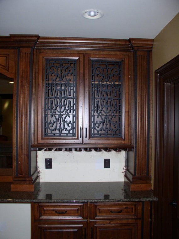 cabinet door panel insert in decorative iron. design name