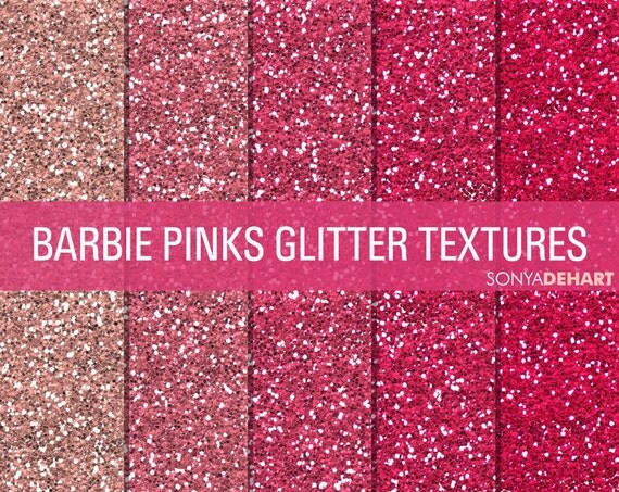 50% OFF SALE Glitter Digital Papers Glitter Textures Glitter Paper Pack Barbie Pinks Instant Download Il_570xn