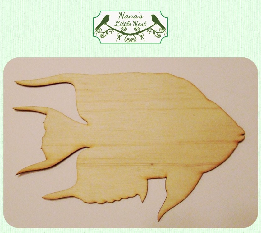 Tropical Fish Wood Cut Out Laser Cut by nanaslittlenest on Etsy