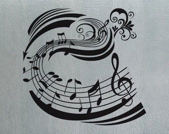 Music Notes 2 - uBer Decals Wall Decal Vinyl Decor Art Sticker Removable Mural Modern A308