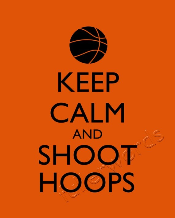 Items similar to Keep Calm and Shoot Hoops basketball digital