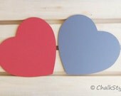 2 Chalkboard Photo Prop Valentines Pink and Blue Chalk Boards Valentine's Wedding Decor, Photo Booth Prop Engagement Pics Photography Props Il_170x135