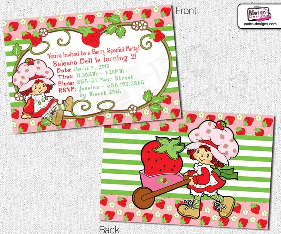 Strawberry Shortcake Invitations 9