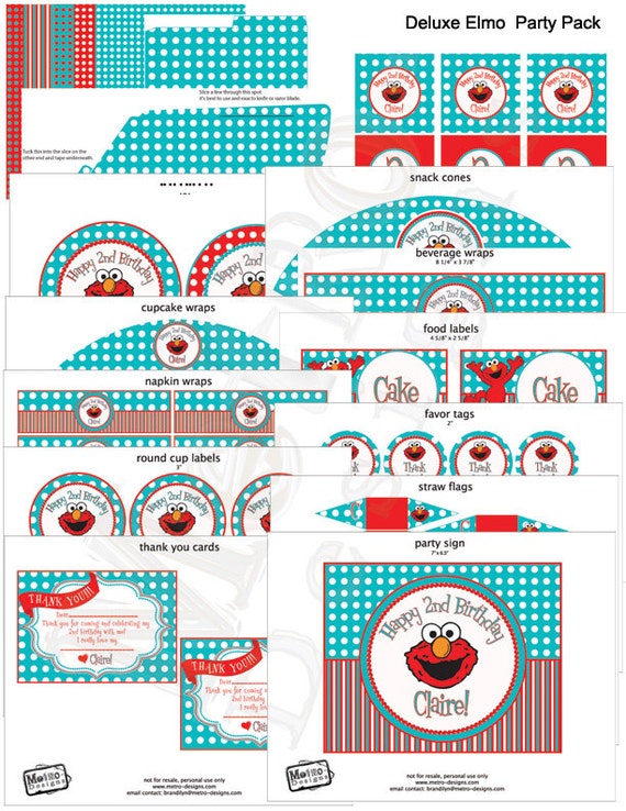Elmo - Deluxe Party Package Il_570xn