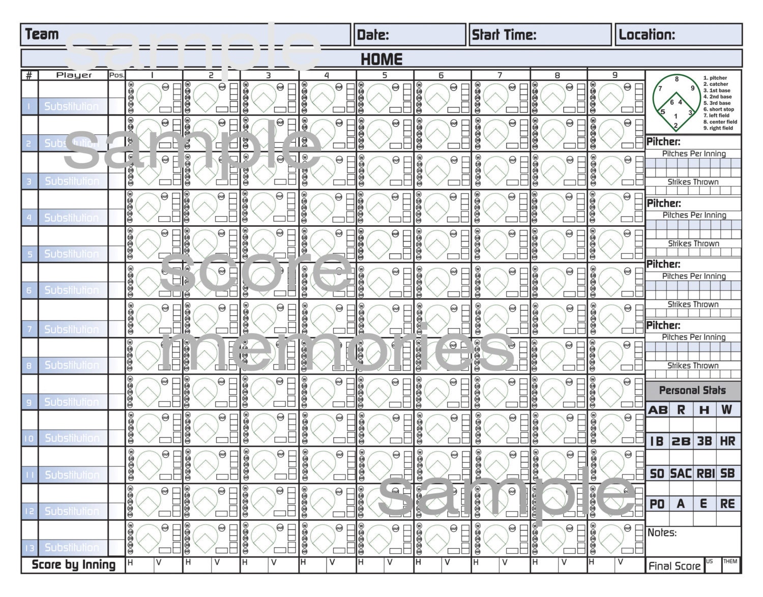 apba baseball scoresheet