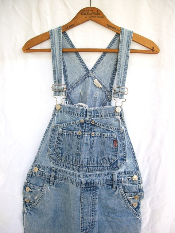 Vintage Blue DENIM Bib Overalls Bohemian by AtomicTreasureHunter