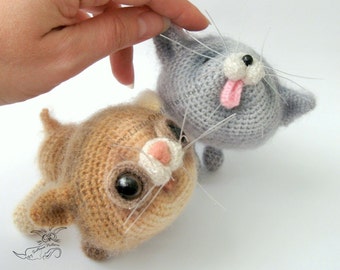 020 2 Kittens toy with wire frame - Amigurumi Crochet Pattern - PDF file by Pertseva Etsy
