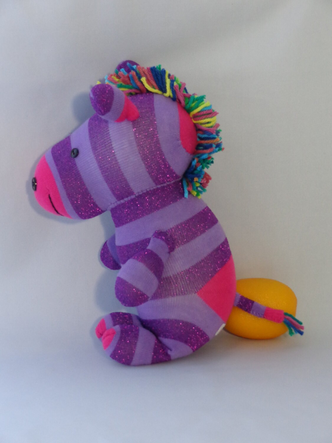 purple zebra stuffed animal