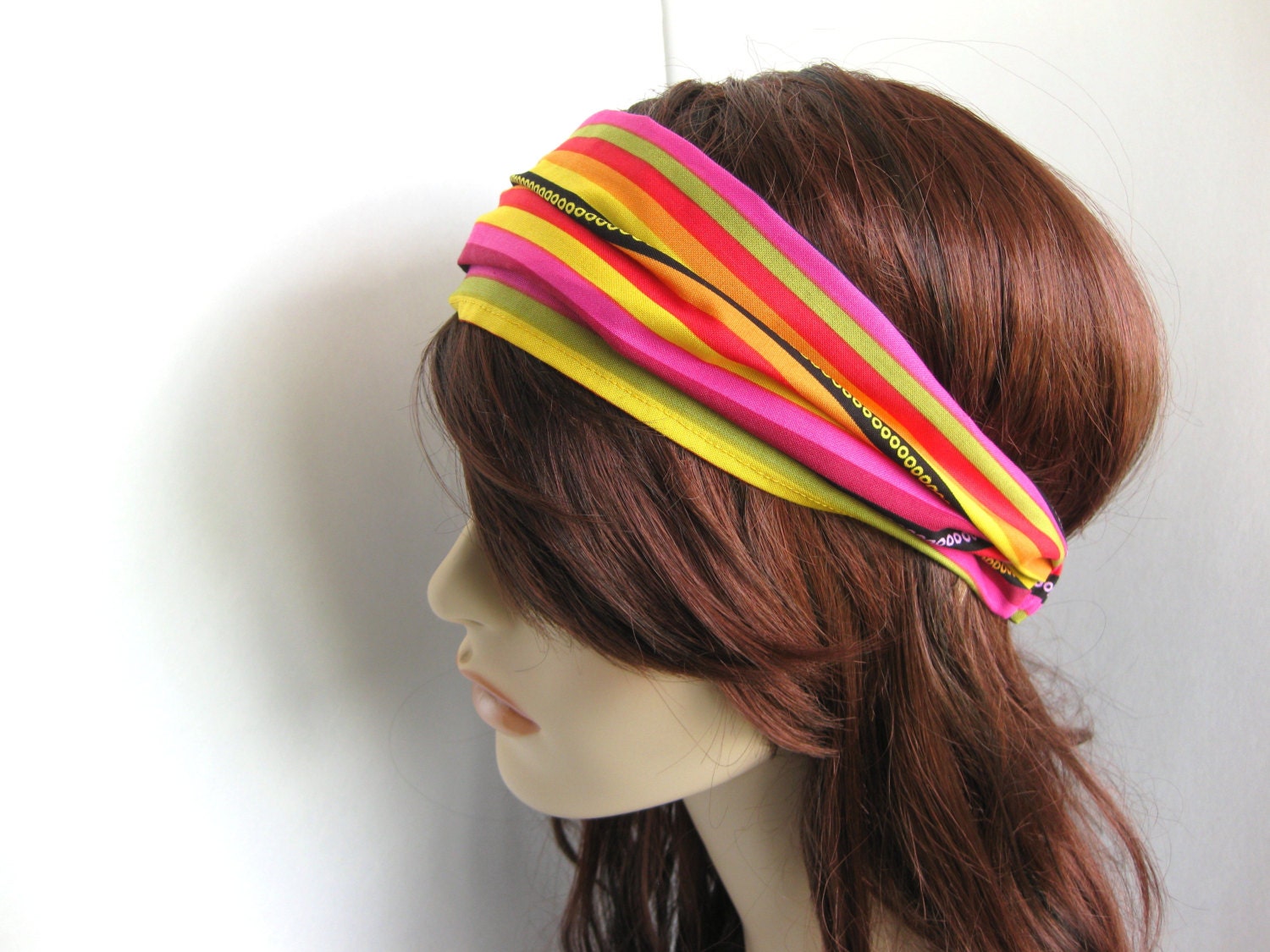 Colorful Striped Summer Headband Womens Head Wrap Summer