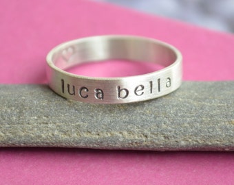 Personalized Name Ring in Sterling Silver