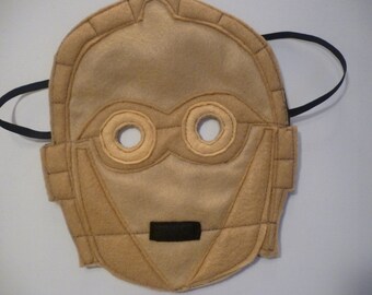 Felt C3PO mask for dressing up/costume/fancy dress