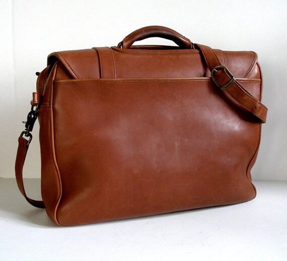 Vintage EDDIE BAUER Signed Original Leather BRIEFCASE