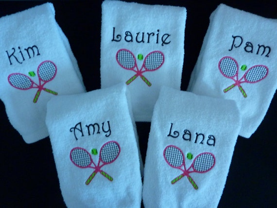 Items similar to Personalized tennis towel - sports towel ...