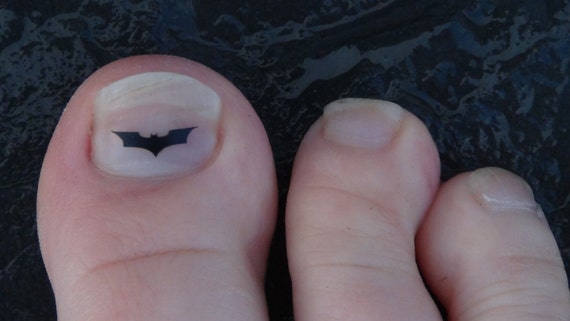 Bat Toe Nail Art Decals Symbol Logo Set of 10 by thefogshoppe