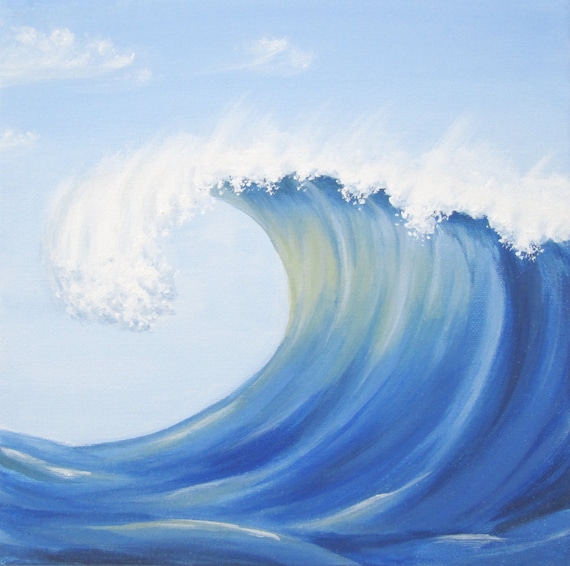 ocean waves painting easy