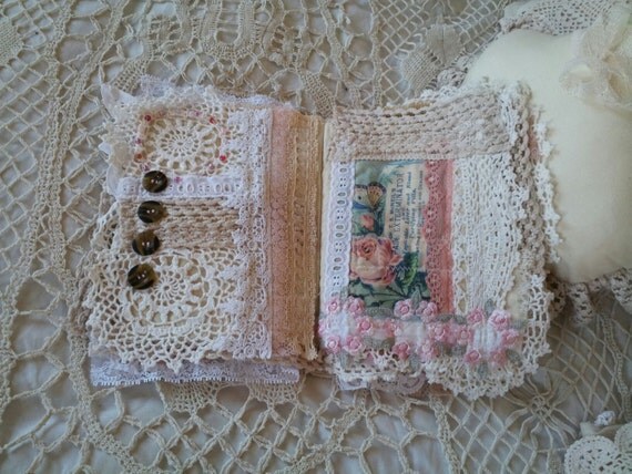 journal fabric and laces vintage shabby chic style journal fabric and laces vintage shabby chic style