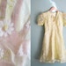 1960s dress/ daisy print dress/ light yellow 60s sundress S