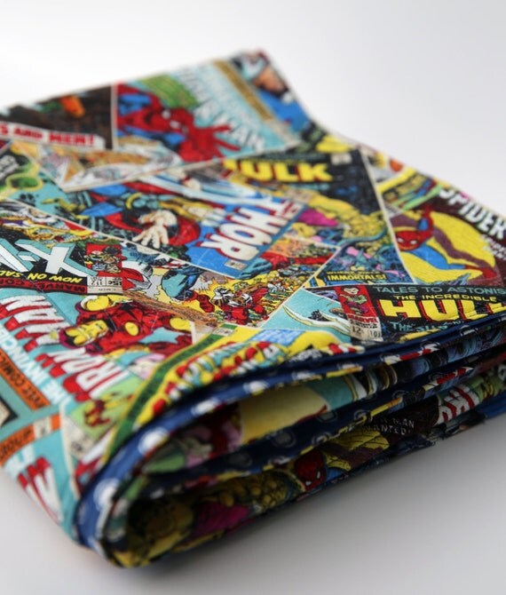 Baby Blanket Marvel Superhero Retro and DS Quilts Circle Dot