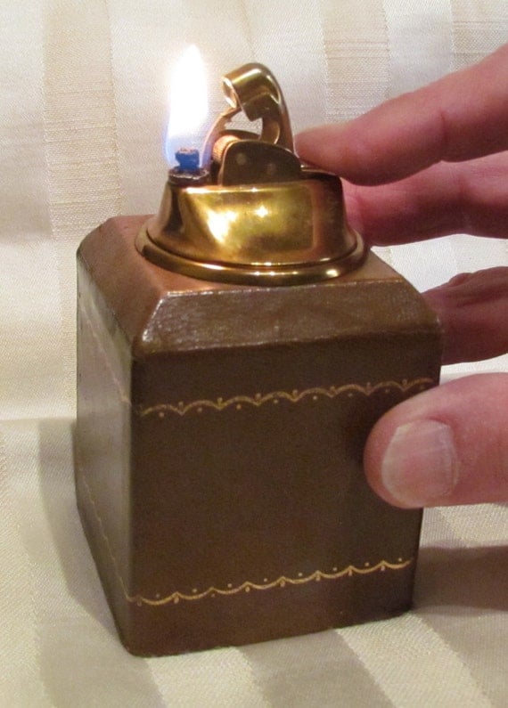Vintage Table Lighter Evans 1950s Cigarette Lighter Cigar