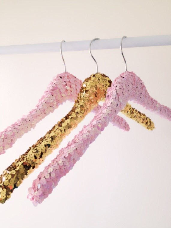THE ORIGINAL Pink, Silver, and Gold Sequin Hangers