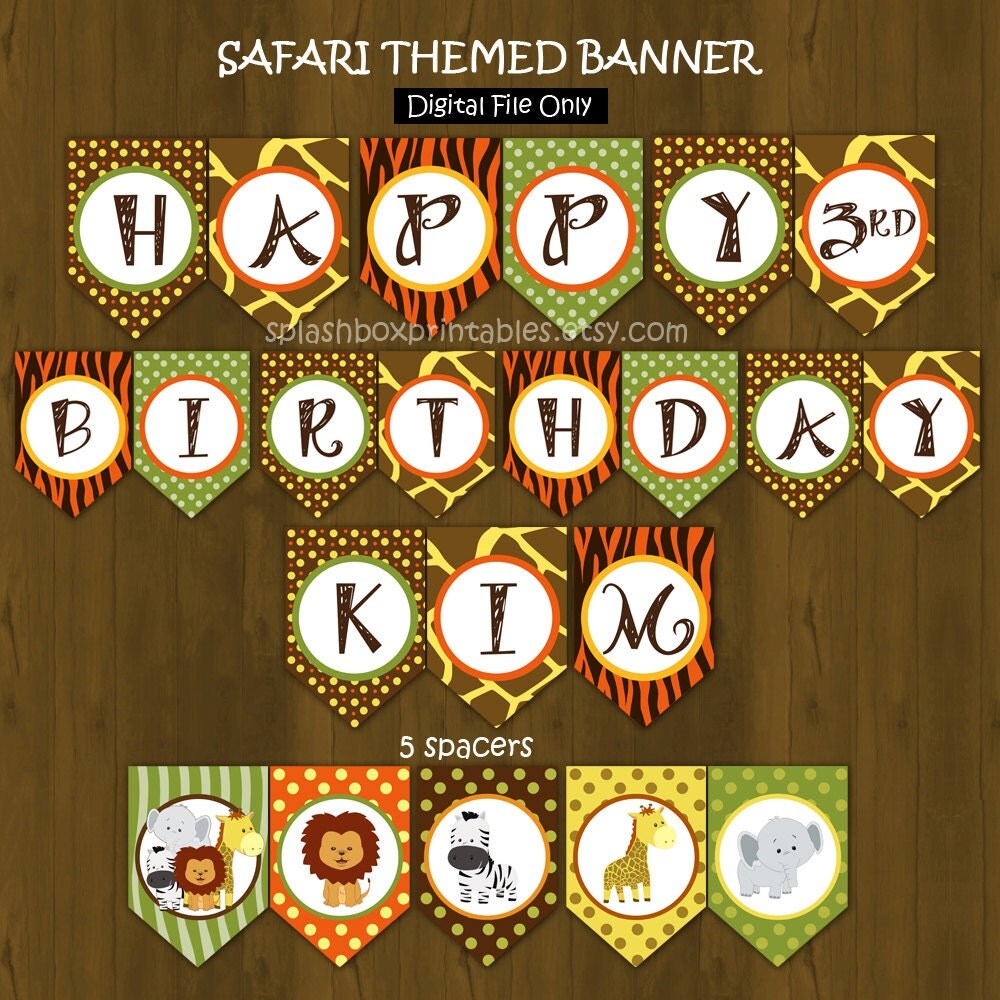 Safari Zoo Jungle Printable Birthday Or By SplashboxPrintables