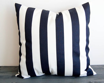 Navy blue and white throw pillow cover pillow sham cushion cover