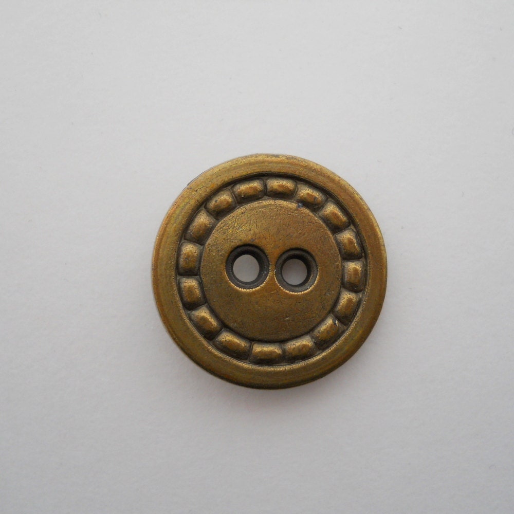 Antique-Finish Copper-Color Metal Button with