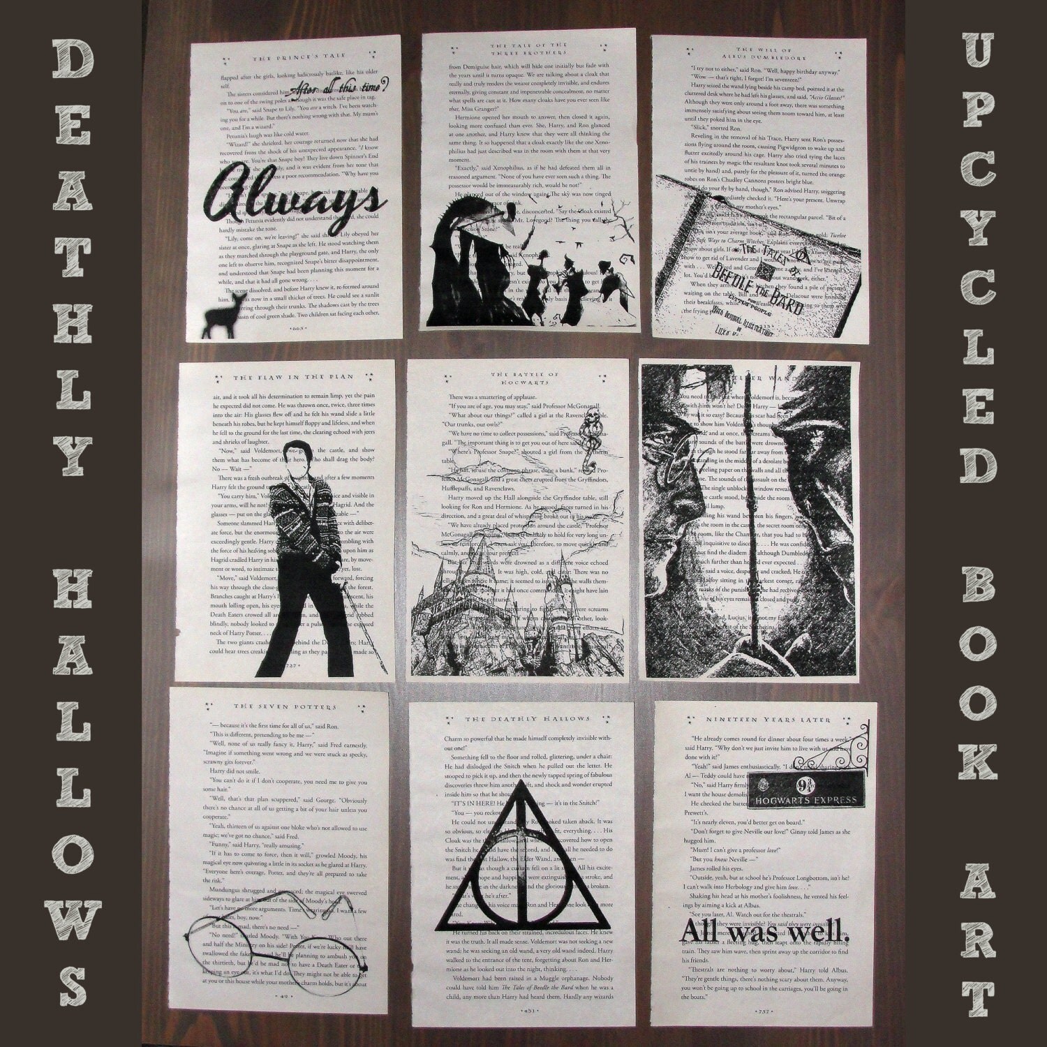 Harry Potter and the Deathly Hallows Book 7 Upcycled book