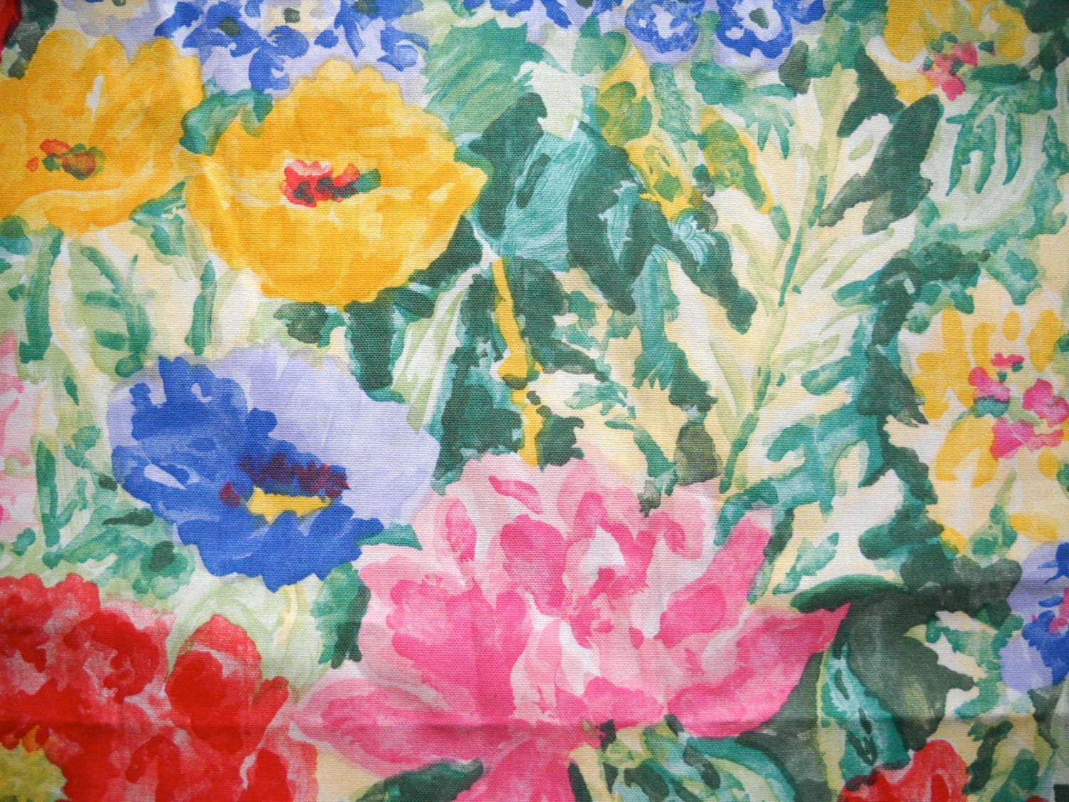 Floral Fabric Calico Corners Heavy Cotton by SparkleBettie on Etsy