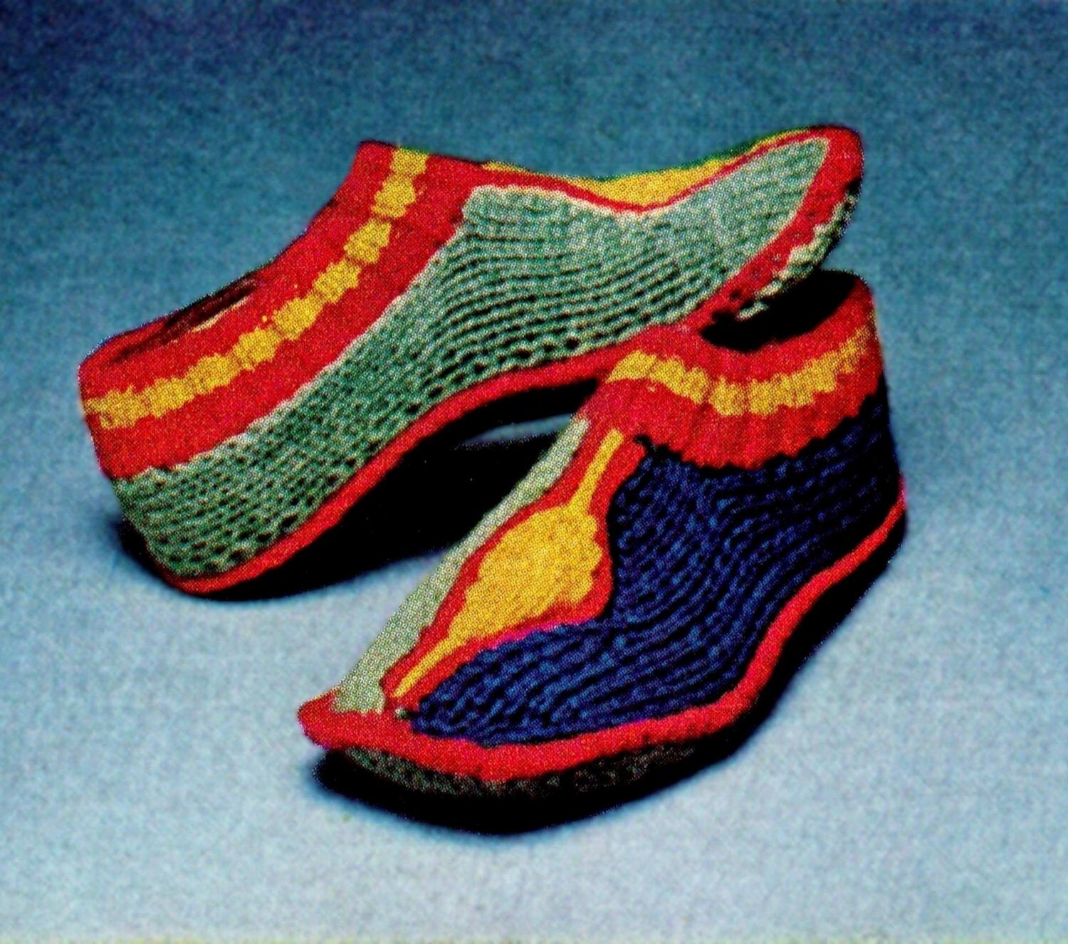 Vintage 70's Knitting Turkish Slippers PDF