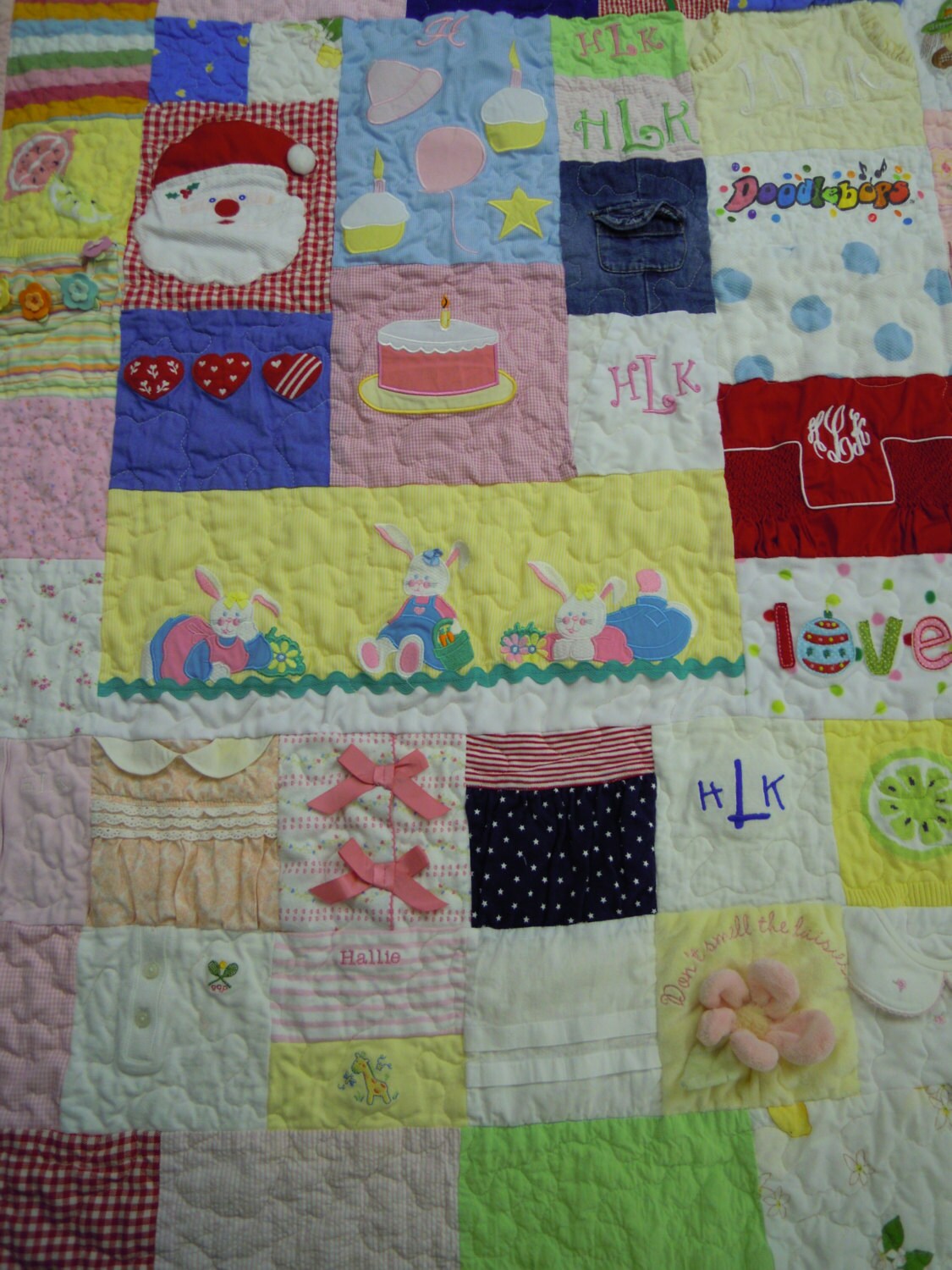 Baby Clothes Quilt by on Etsy